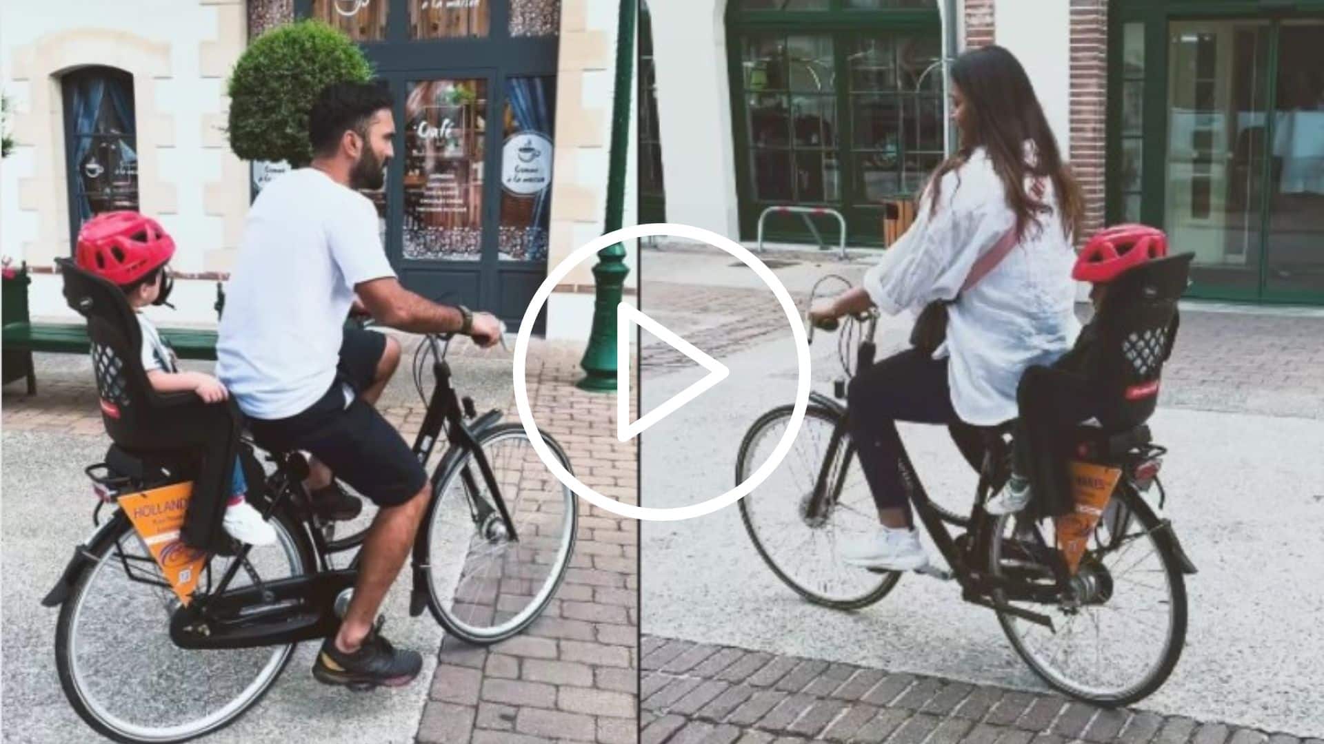 [Watch] Dinesh Karthik Enjoys A Beautiful Cycle Ride With Family In UK